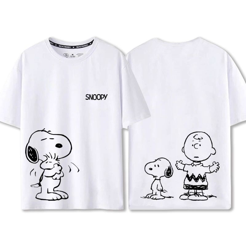 男女兼用 プリント シンプル 半袖 Tシャツ U-13406