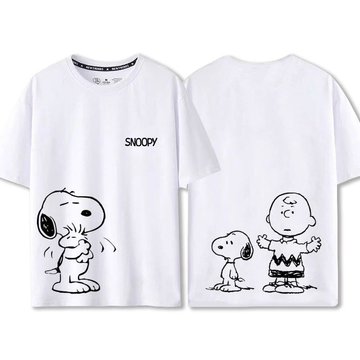 男女兼用 プリント シンプル 半袖 Tシャツ U-13406