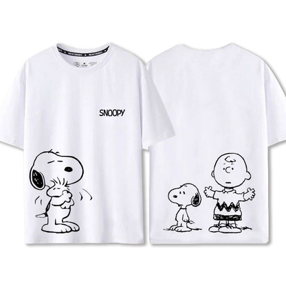 男女兼用 プリント シンプル 半袖 Tシャツ U-13406