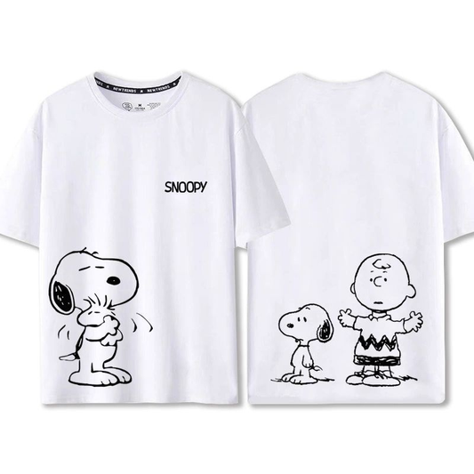 男女兼用 プリント シンプル 半袖 Tシャツ U-13406