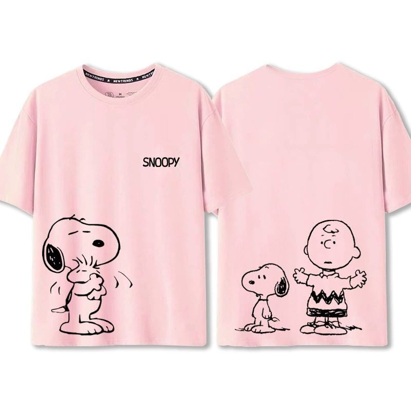 男女兼用 プリント シンプル 半袖 Tシャツ U-13406