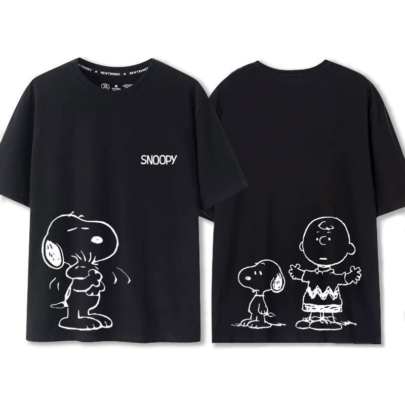 男女兼用 プリント シンプル 半袖 Tシャツ U-13406