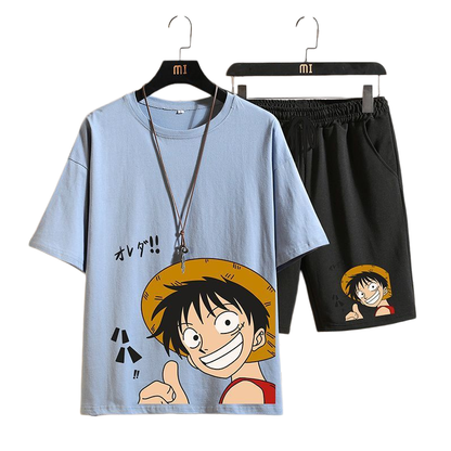 男女兼用 カジュアル Tシャツ & ショーツ セットアップ U-13429