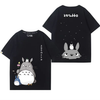 男女兼用 カジュアル プリント 半袖 Tシャツ U-13436