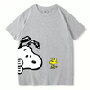 男女兼用 ファッショ プリント 半袖 Tシャツ U-13452