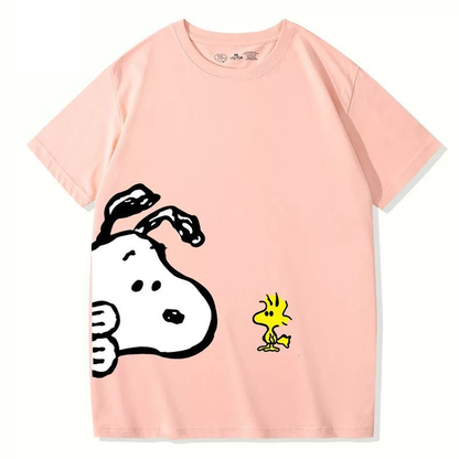 男女兼用 ファッショ プリント 半袖 Tシャツ U-13452