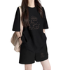 早い者勝ち プリント Tシャツ & ショーツ セットアップ U-80092