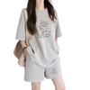 早い者勝ち プリント Tシャツ & ショーツ セットアップ U-80092