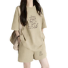 早い者勝ち プリント Tシャツ & ショーツ セットアップ U-80092
