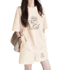 早い者勝ち プリント Tシャツ & ショーツ セットアップ U-80092