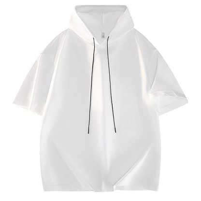 フード付き ファッショ 半袖 Tシャツ U-80093