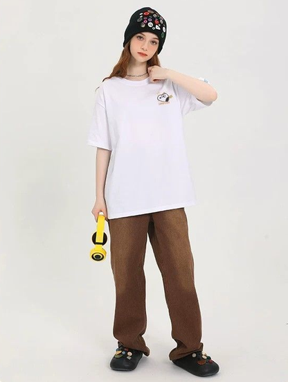 大人可愛い プリント ファッショ 半袖 Tシャツ U-13454
