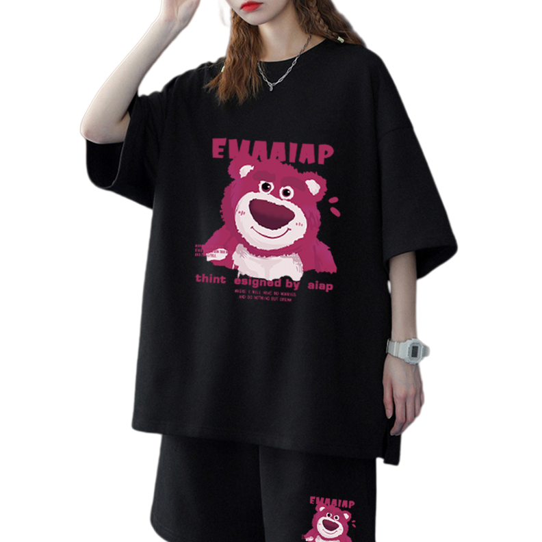 人気トレンド プリント Tシャツ & ショーツ セットアップ U-13456