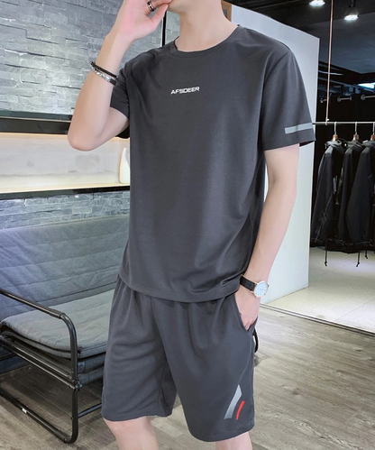 今季トレンド スポーツ Tシャツ & ショーツ セットアップ U-80096