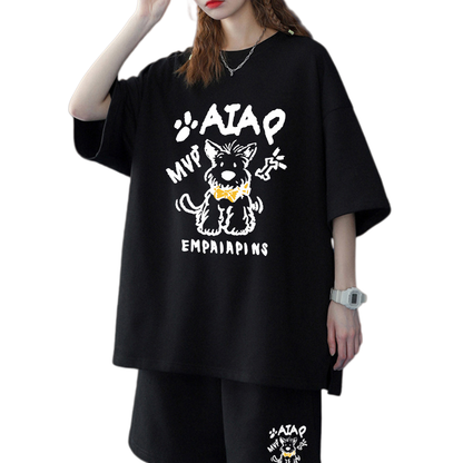 売れ筋 プリント Tシャツ & ショーツ セットアップ U-80100