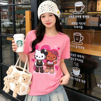 売れ筋 カジュアル プリント Tシャツ U-13472