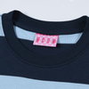 男女兼用 プリント 配色 ボーダー カジュアル Tシャツ F-13497