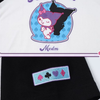 男女兼用 配色 ゆったり ルーズシルエット 甘カジュアル Tシャツ F-13503