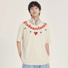 男女兼用 ハートプリント ストリート系 着痩せ Tシャツ F-13531