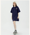 カジュアル フード付き プリント ロング Tシャツ F-50125