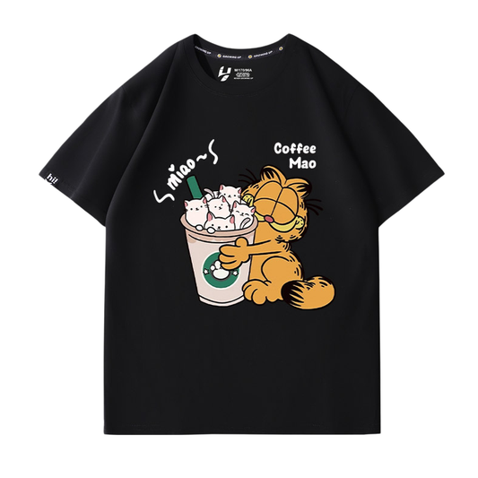 男女兼用 プリント カジュアル 半袖 Tシャツ F-13587