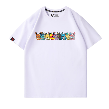 男女兼用 カジュアル プリント 半袖 Tシャツ F-13588