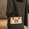 レトロ調 2WAY 猫刺繍 ボストン ミニバッグ F-13618