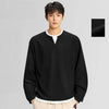 秋物新作 ワッフル素材 レイヤード風 Tシャツ U-80125