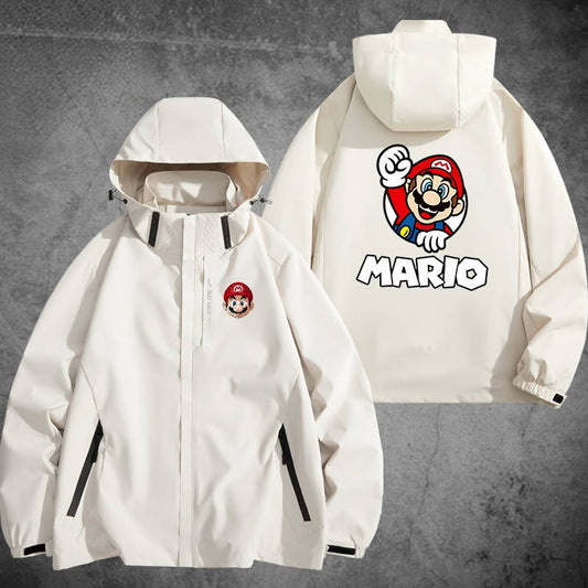 男女兼用 フード付き 防風 プリント マウンテンパーカー U-13620