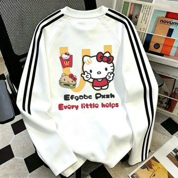 大人可愛い キャラクター サイドライン スウェット U-13604