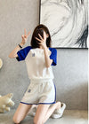 好感度UP カジュアル 絶対欲しい 全2色 半袖 Tシャツ ショートパンツ セットアップ ＜U-8938＞