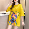 絶対流行 プリント ファッション ゆったり 全4色 半袖 Tシャツ＜U-11523＞