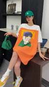 おすすめ 好感度UP 海外トレンド カジュアル 全3色 半袖 Tシャツ ワンピース ＜U-11556＞