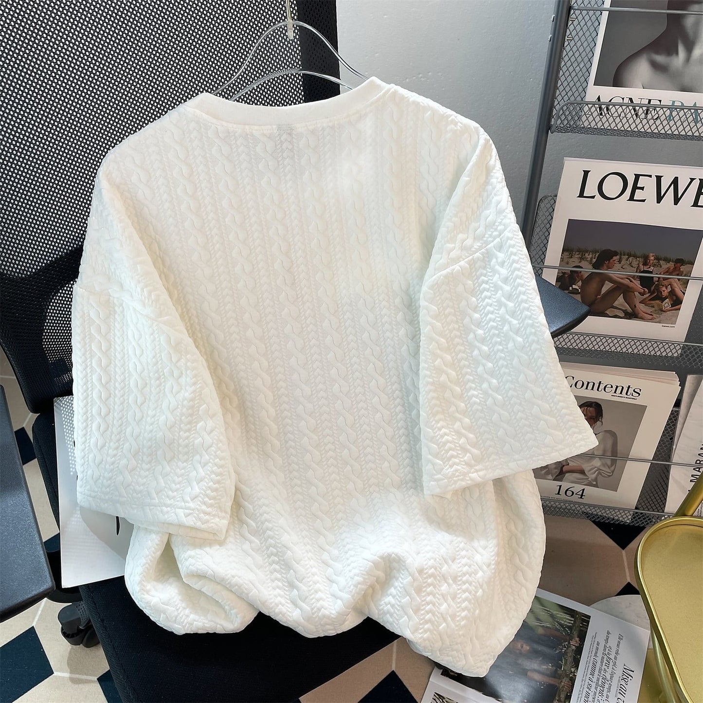 ゆったり感アップ 切り替え 美人度アップ Tシャツ＋ショートパンツ セットアップ＜U-3457＞