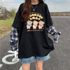 オシャレ度満点 ラウンドネック 個性的なデザイン カートゥーンプリント Tシャツ＜U-2257＞