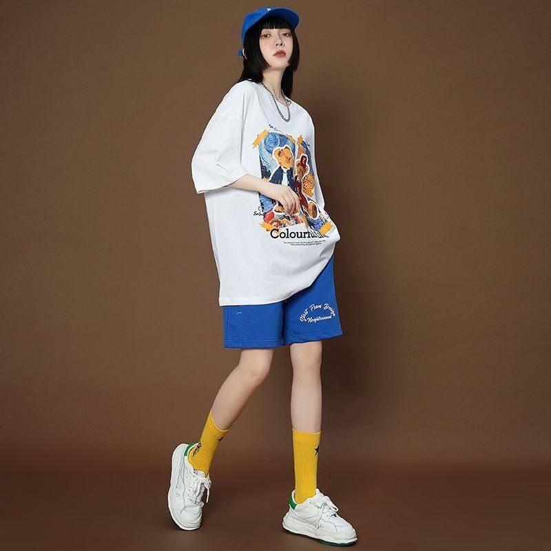上質  シンプル カジュアル半袖Ｔシャツⅹパンツセット<U-8068>