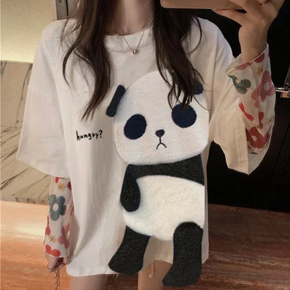 好感度満載 ラウンドネック カジュアル プリント Tシャツ カットソー＜U-2820＞