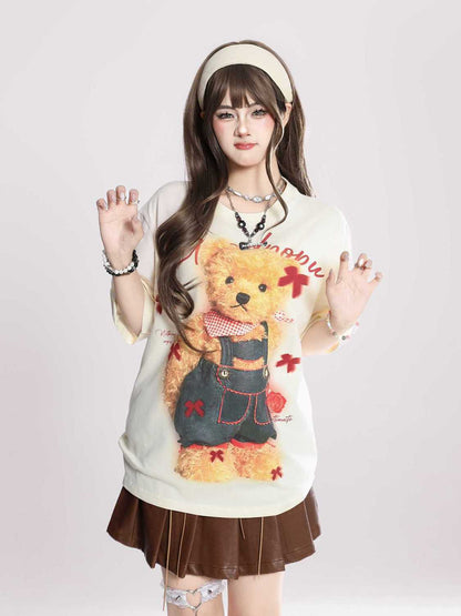 絶対流行 好感度UP 海外トレンド カジュアル 全3色 半袖 Tシャツ ＜U-11109＞