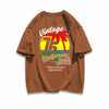 早い者勝ち カジュアル ファッション感満々 ダブルプリント 全5色 半袖Tシャツ<U-9271>