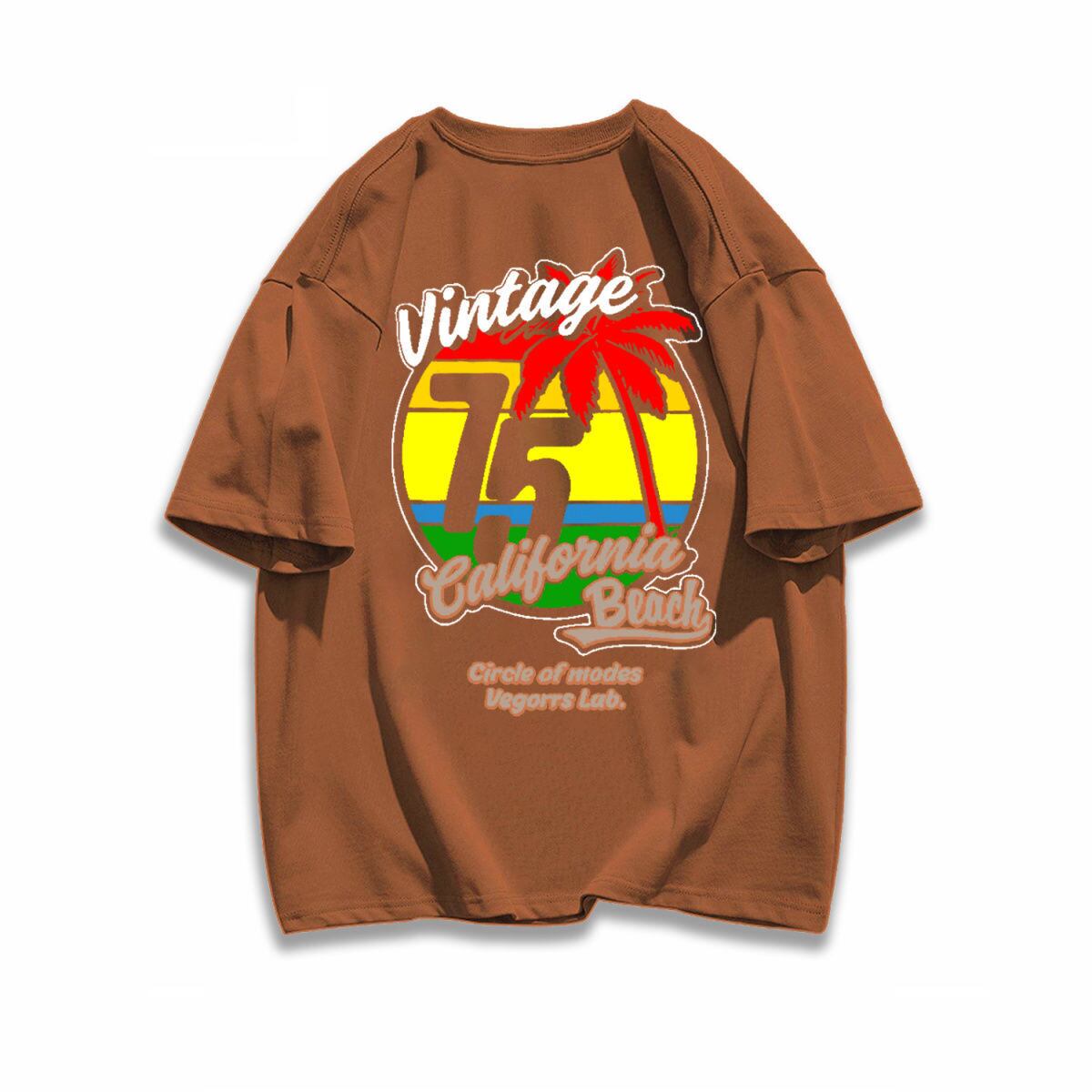 早い者勝ち カジュアル ファッション感満々 ダブルプリント 全5色 半袖Tシャツ<U-9271>