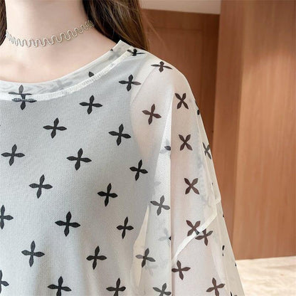 着心地抜群 ラウンドネック 女性力を高める Tシャツ カットソー＜U-3045＞