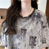 話題沸騰中 カジュアル 個性派 プリント ゆったり 半袖Tシャツ＜U-8572＞