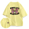 大好評 カジュアル 絶対流行 ルーズ プリント全6色 半袖Tシャツ<U-8914>