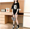 新作 リボン レース プリントTシャツ 白黒 ＜U-2844＞