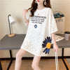 【半額！期間限定！！】美人度アップ 大好評 レース 透かし彫り プリント 半袖Tシャツ カットソー ＜isf-8624＞