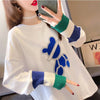 カジュアル 切り替え オシャレ度満点 プリント Tシャツ カットソー＜U-3663＞