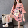早い者勝ち キュート ファッション ルーズ プリント半袖Tシャツ 全3色<U-4894>