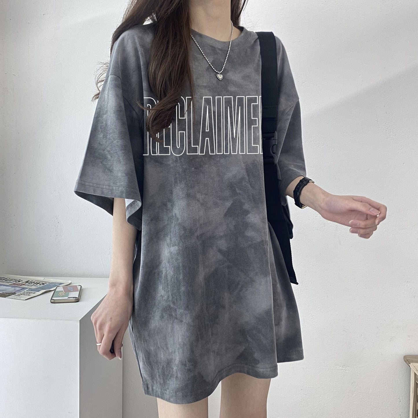 海外トレンド カジュアル 好感度UP 絞り染め 全4色 半袖 Tシャツ ＜U-9219＞