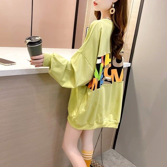 ゆったり可愛いプリントスウェット