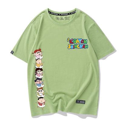 超人気商品 プリントロゴ ユニセックス ゆったり半袖 全6色Tシャツ<U-4897>
